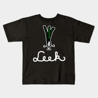 Leek (White) Kids T-Shirt